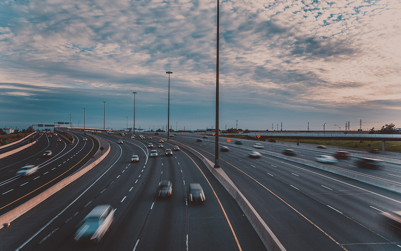 major highway early evening toronto canada 1
